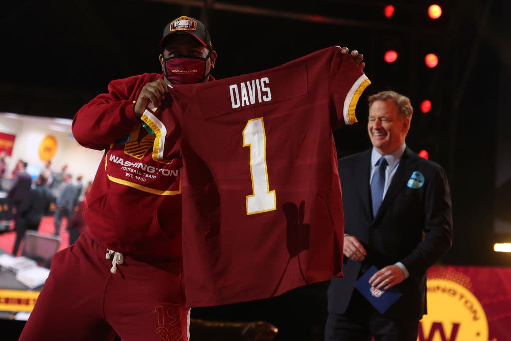 Pick 19 – Washington Football – LB Jamin Davis.
<br>