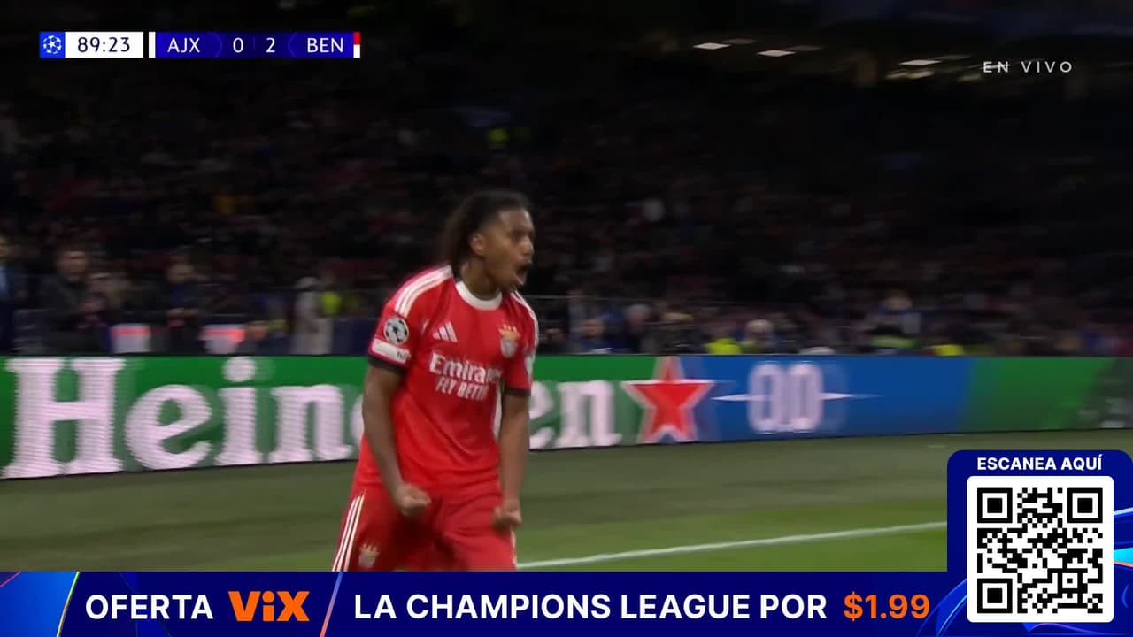 Barreiro marca un cañonazo y sentencia el triunfo del Benfica ante el Ajax