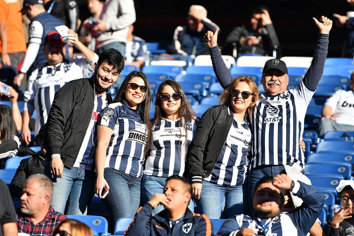 Los fanáticos de Rayados en el Estadio Bancomer para el juego contra Tuzos en la Jornada 1 del Clausura 2019.