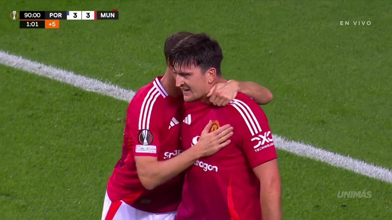 ¡Gol del United! Maguire empata el marcador 3-3 sobre la hora