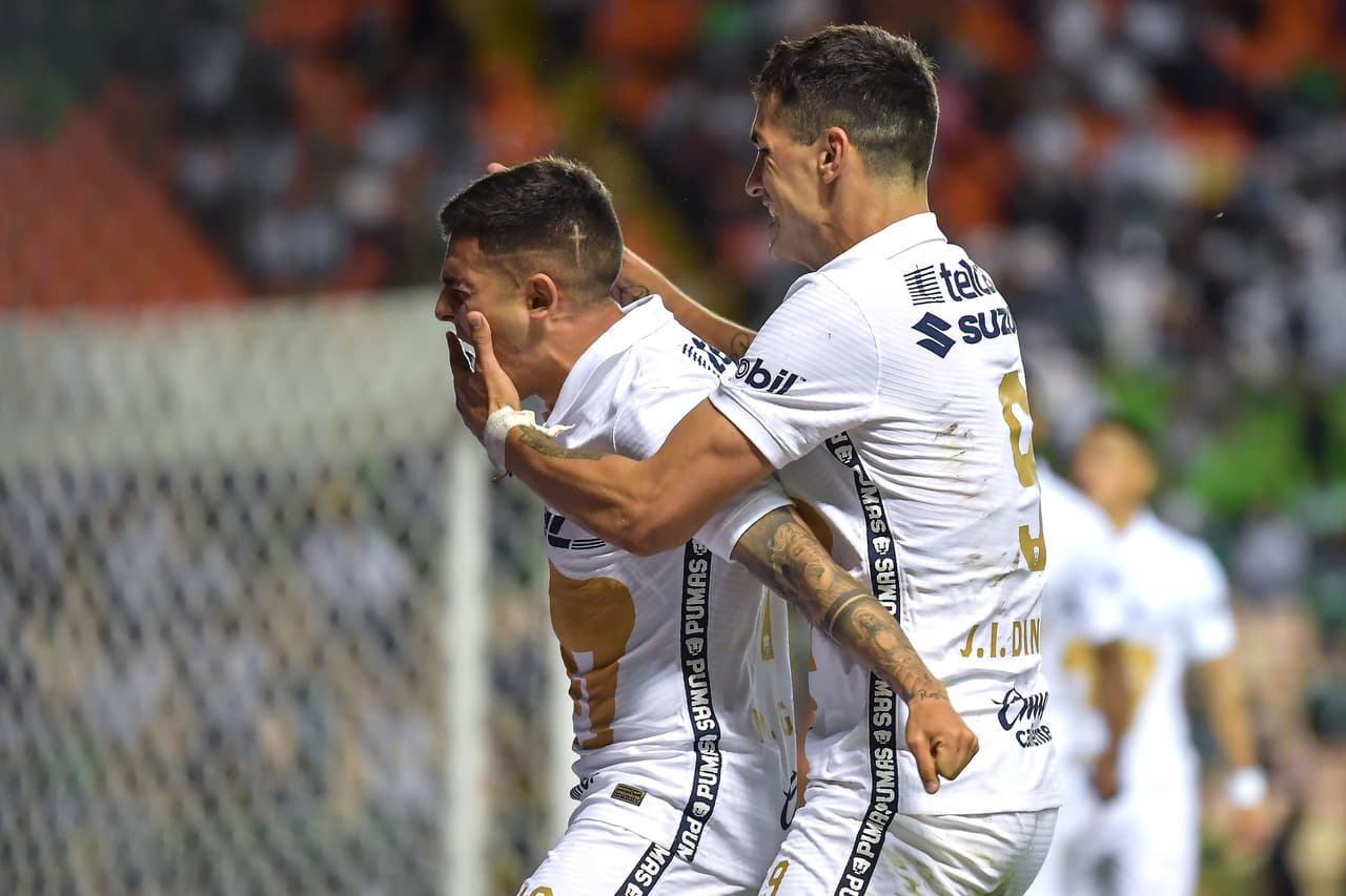 Juan Dinenno y Marco García hacen que Pumas brille de visita y vencen 1-2 a León.