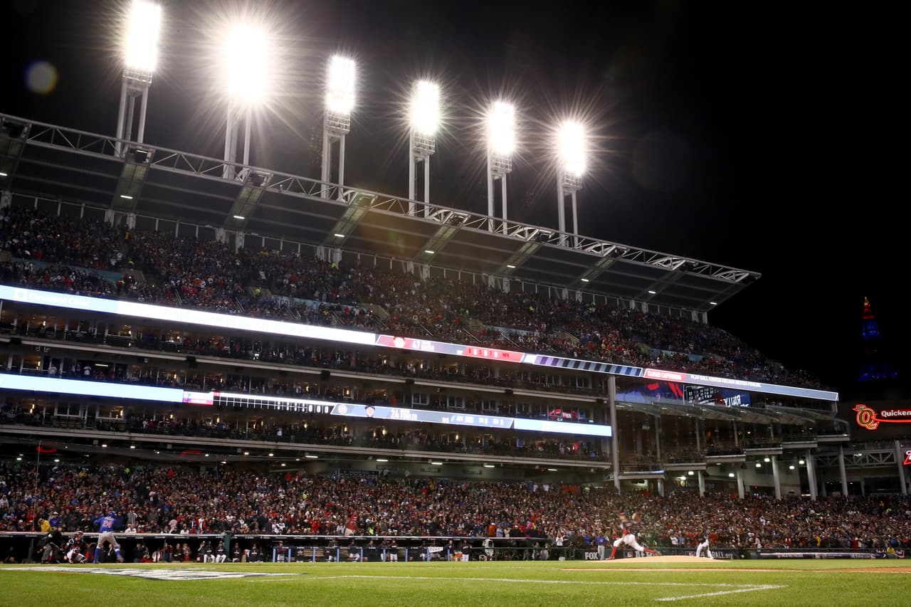 El Progressive Field tuvo un marco excelente para el homenaje y, por supuesto, para el segundo juego de la Serie Mundial.