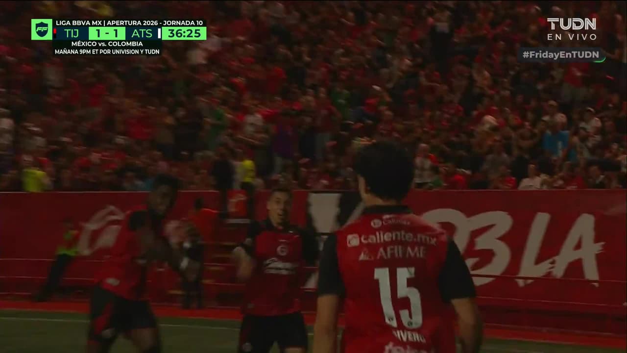 ¡Golazo de Xolos! Rivero no perdona tras pase de taquito