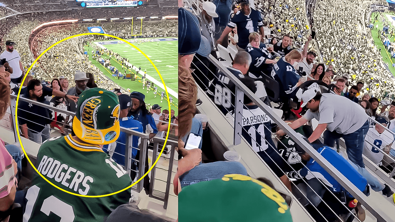 Fans de Packers y Cowboys protagonizan bronca en pleno partido