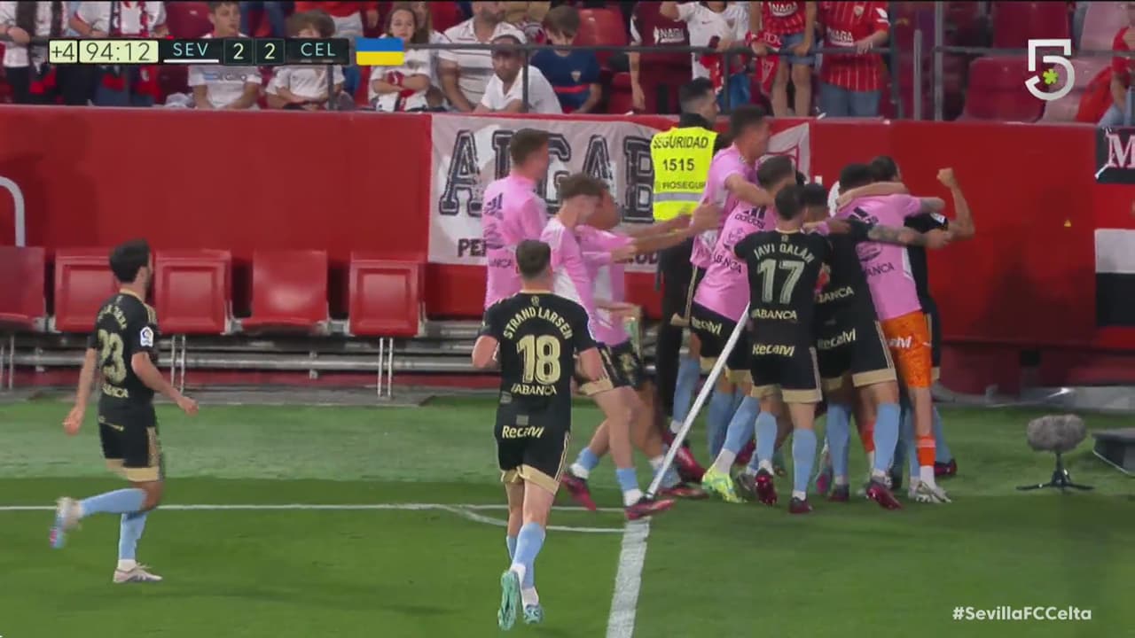 Resumen | Celta de Vigo rescata el empate en Sevilla de manera dramática