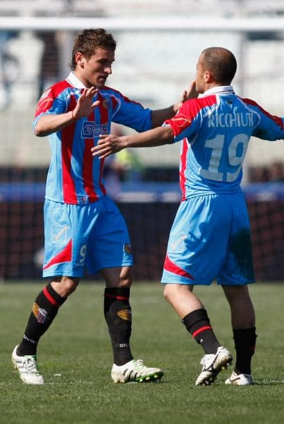 Y Gonzalo Bergessio puso el tanto para el triunfo definitivo de 2-1 para Catania.
