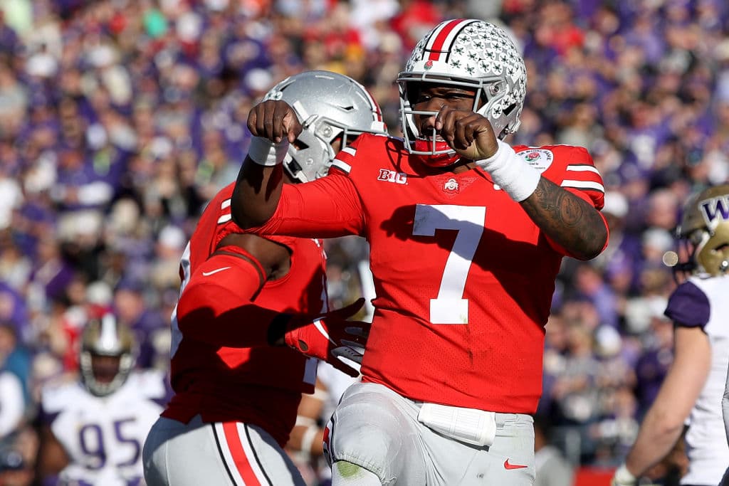 <b>15) Dwayne Haskins (Ohio State QB)</b>, los Washington Redskins estarían reclutando al quarterback de los Buckeyes.