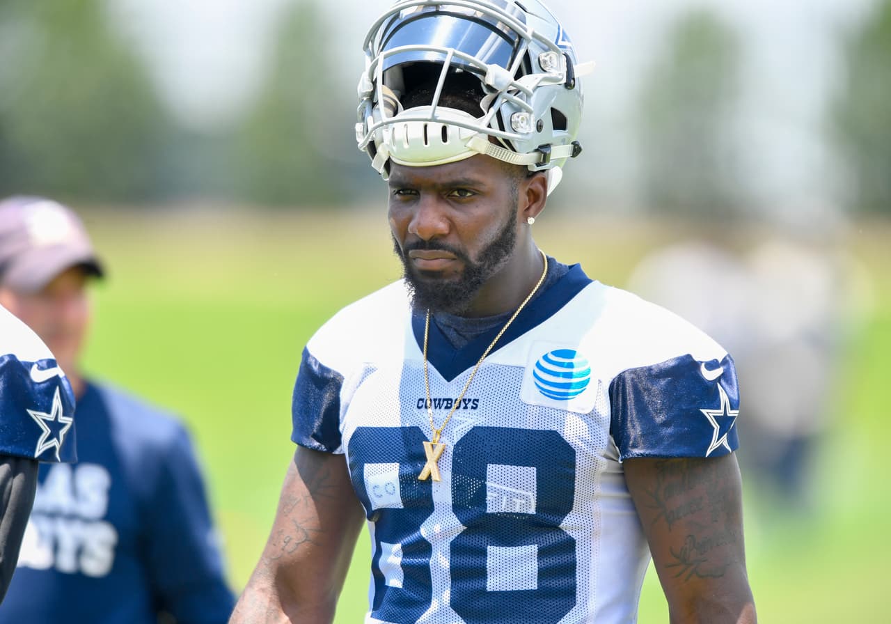 June 14, 2017: Dallas Cowboys wide receiver Dez Bryant #88 practices during an NFL mini-camp organized team activities at The Star in Frisco, TX Albert Pena/CSM (Cal Sport Media via AP Images)