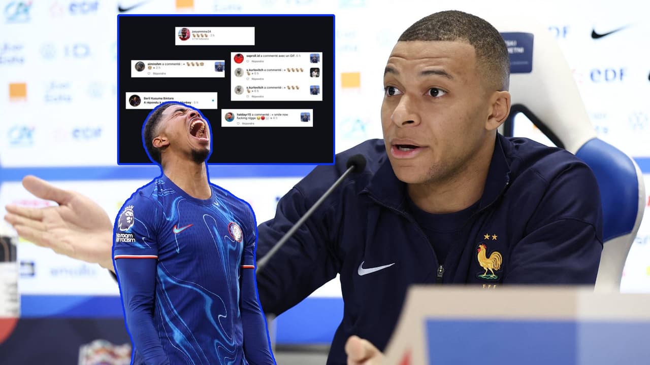 Kylian Mbappé explota por los insultos racistas a Wesley Fofana
