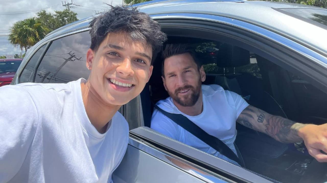 Fan saluda y pide un beso a Messi, quien accede y desata la locura