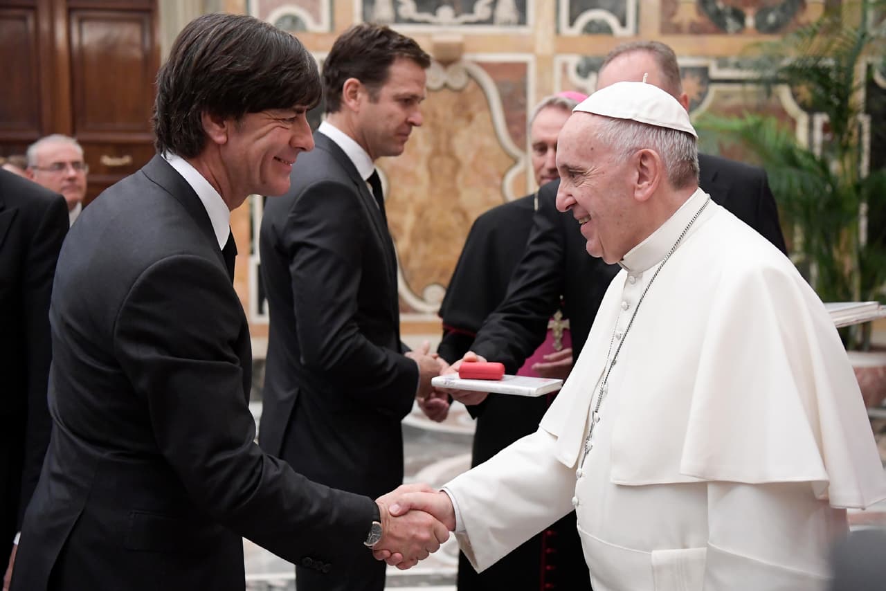 Selección de Alemania visita al Papa Francisco