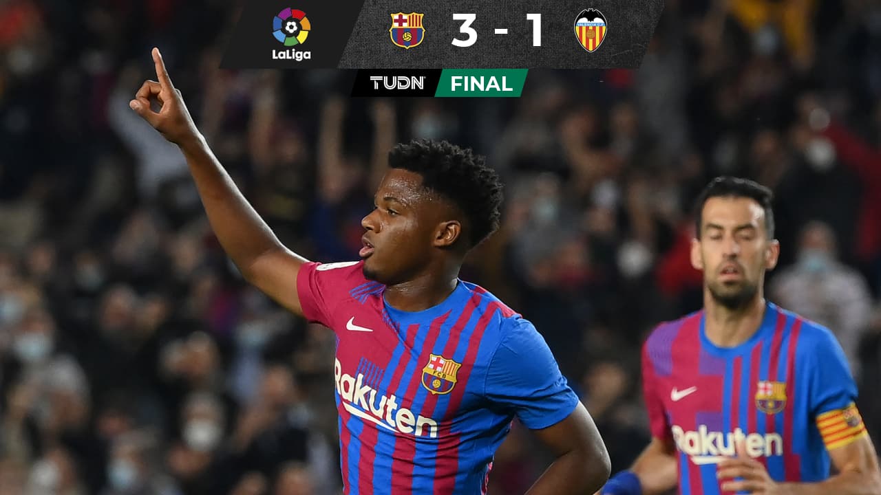 Remonta Barça al Valencia en el debut del 'Kun' Agüero