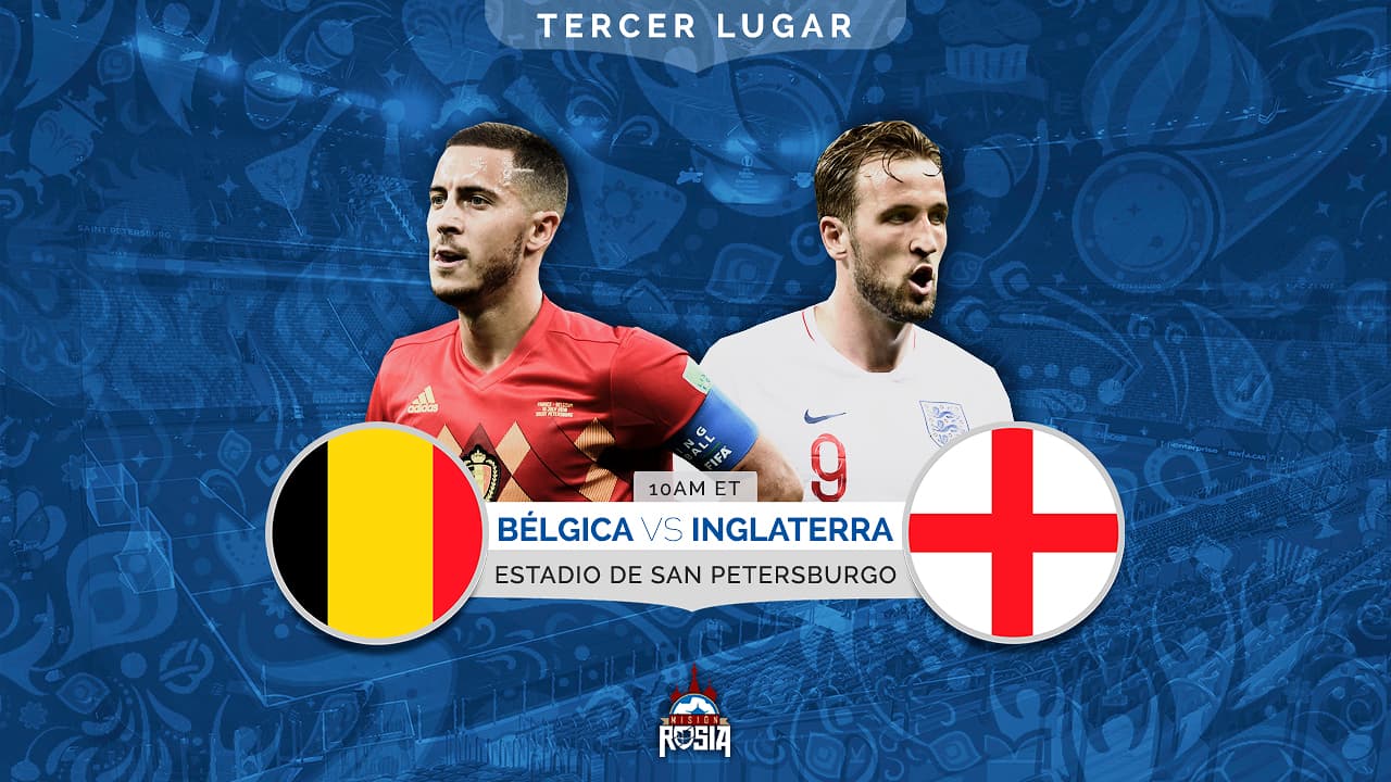Bélgica vs. Inglaterra, batalla por el honor y el tercer lugar de Rusia 2018
