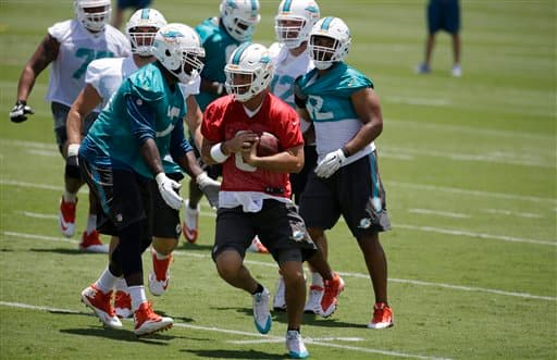 Las mejores tomas de las actividades organizadas de los Miami Dolphins rumbo a la temporada 2015 (AP-NFL).
