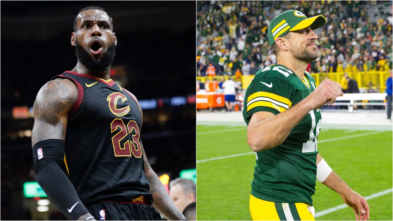 LeBron James quedó impresionado con la actuación de Aaron Rodgers ante Chicago.