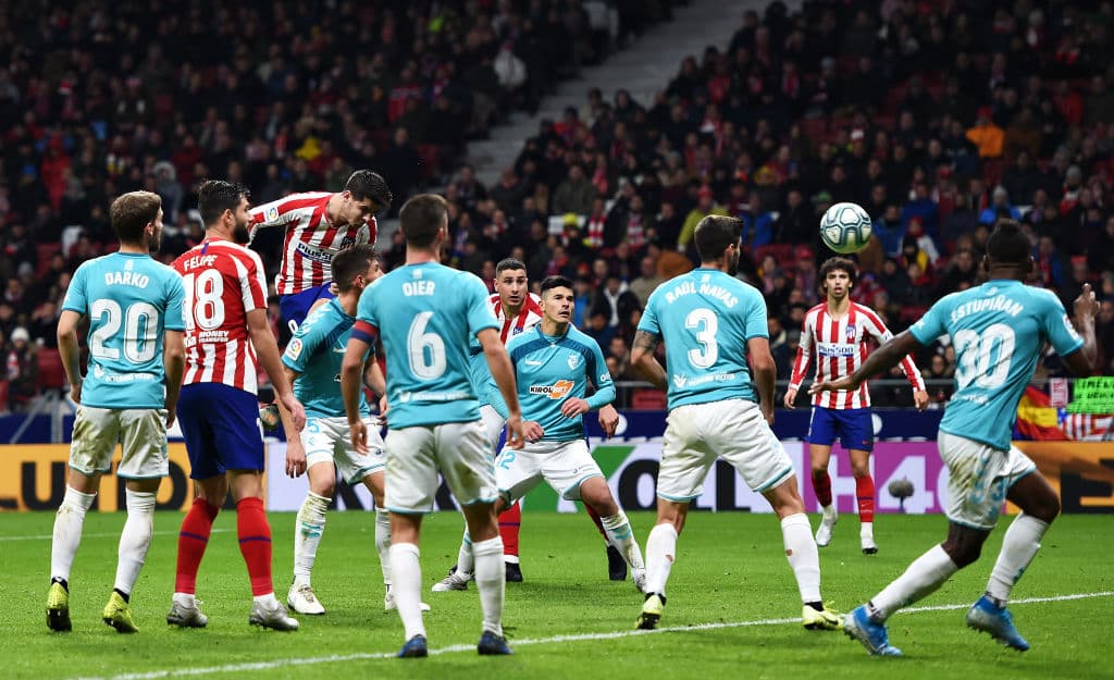 Con goles de Álvaro Morata y Saúl Ñíguez, el Atlético gana y se lleva los tres puntos. El mexicano Héctor Herrera entró al terreno de juego al minuto 67 cuando el encuentro se encontraba 0-0.