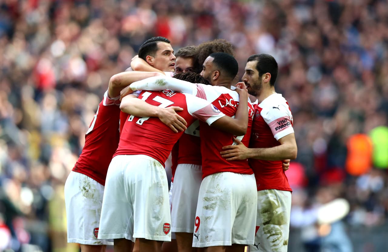 Los Gunners celebraban ante su rival icónico que, a pesar de mostrar mejores armas en ataque hasta ese momento, no había encontrado el camino al go.