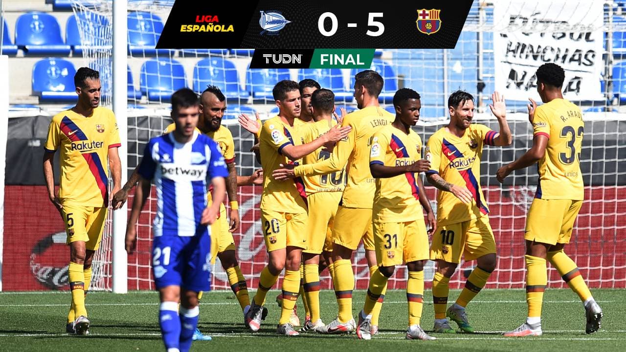 Manita del Barcelona para despedirse de LaLiga