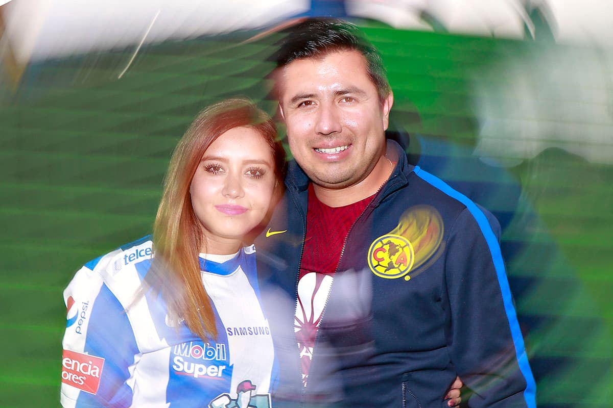 Fanáticos del Pachuca y América en el Estadio Hidalgo, previo al encuentro por la jornada 3.