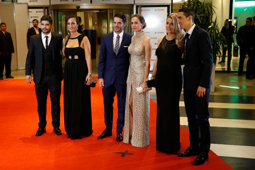 Otro grupo talentoso: Ever Banega (i), Fernando Gago y Angel di María.