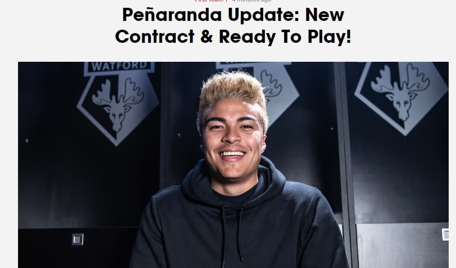 Peñaranda fichó por el Watford hace casi tres años y apenas ahora podrá debutar