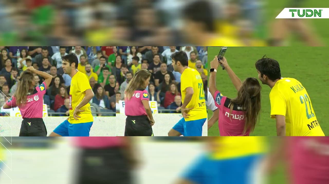 Árbitra le pide selfie a Kaká... ¡en pleno partido!