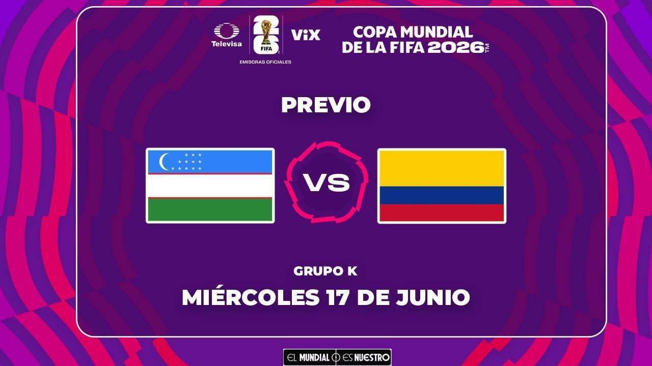 Horario y dónde ver el partido Uzbekistán vs. Colombia del Mundial 2026