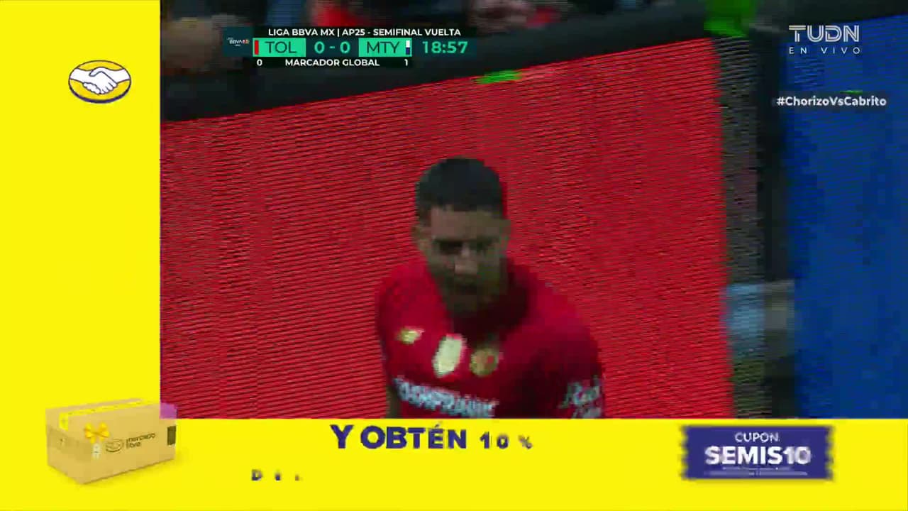 ¡GOL!  anota para Toluca. Federico Pereira