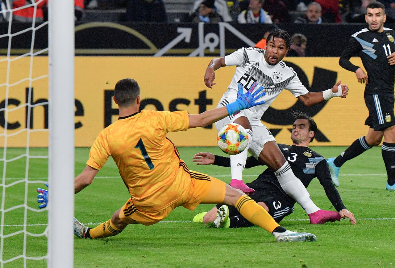 Alemania 2-2 Argentina. Goles de Gnabry y Havertz, por los alemanes; Lucas Alario y Lucas Ocampos, por la Albiceleste.