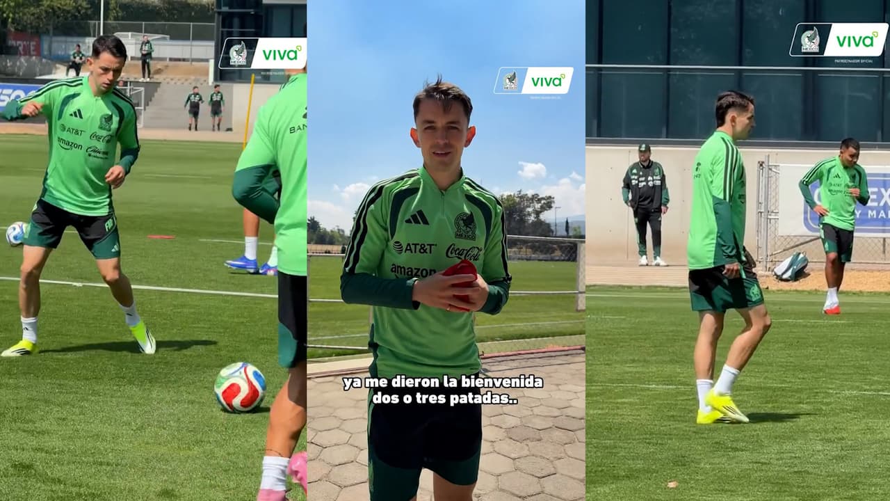 Así entrena Álvaro Fidalgo con la Selección Mexicana; estrena uniforme en su primer llamado