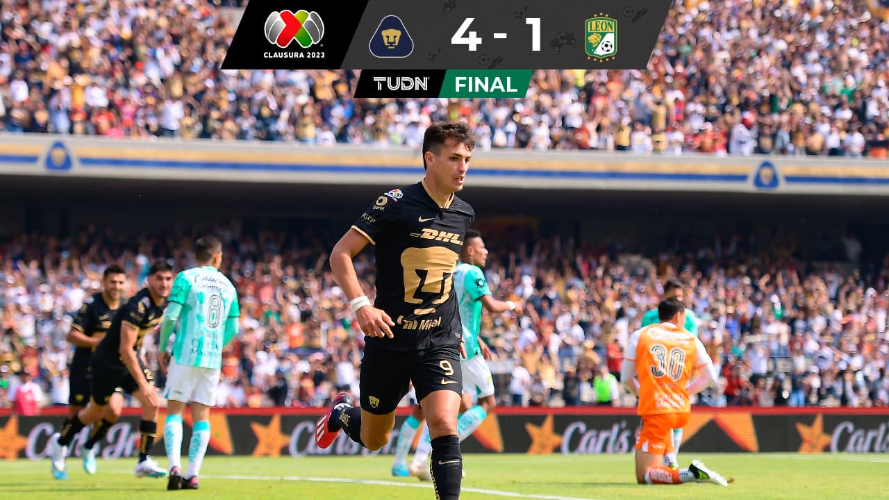 ¡Rugen sin Dani Alves! Pumas se olvida del escándalo y golea a León