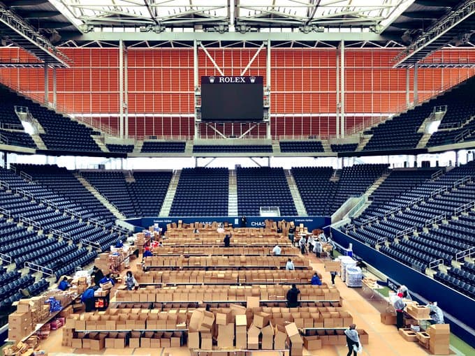 Estadio del US Open sirve como hospital temporal