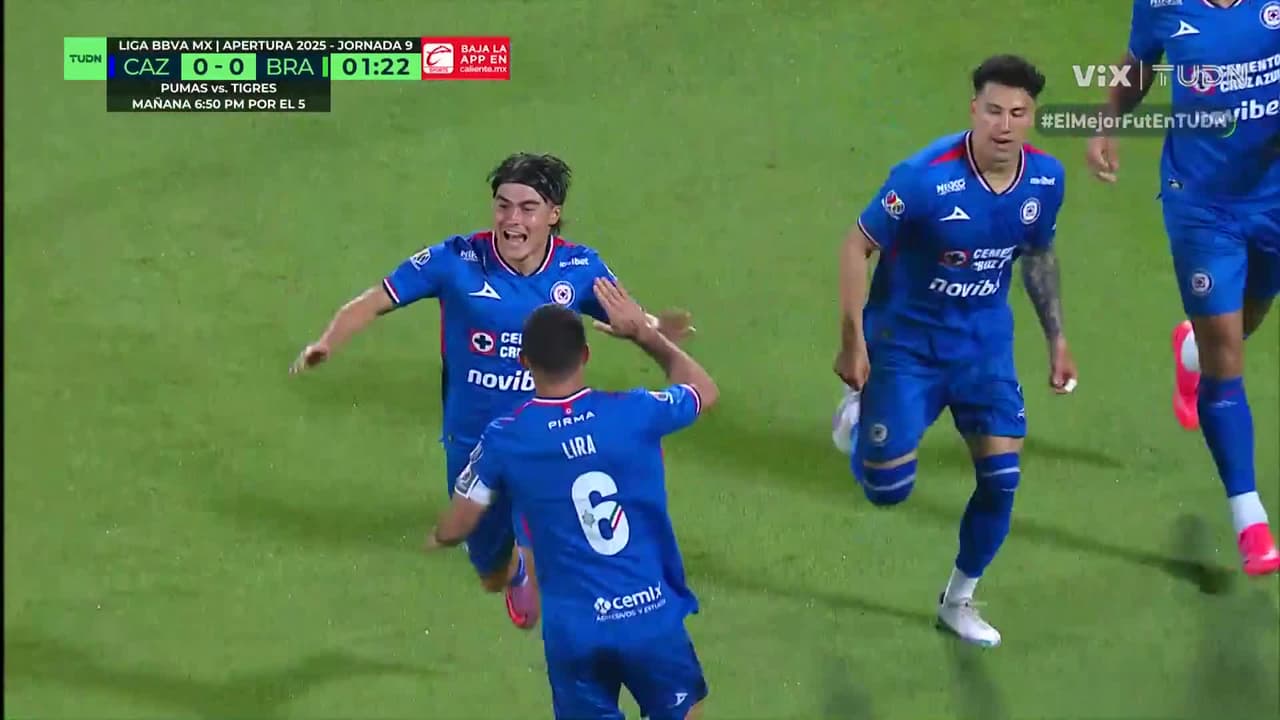 ¡Golazo de Cruz Azul en tiempo récord! Luka Romero abre el marcador al minuto 1