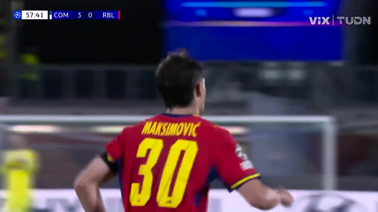 ¡Golazo del Leipzig! Andrija Maksimović descuenta ante el Como en Champions