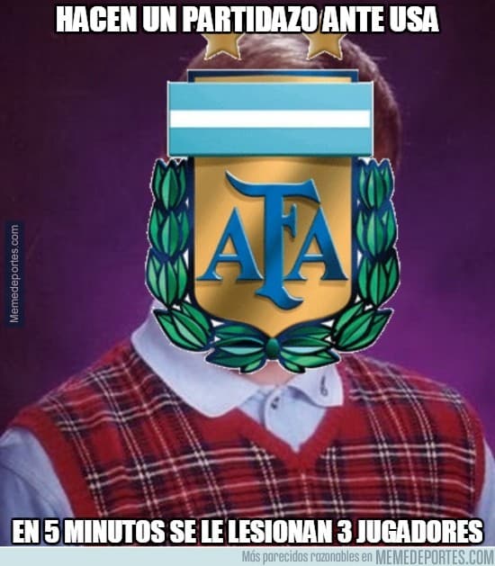 Argentina goleó a Estados Unidos y las burlas no pudieron faltar en las redes sociales.