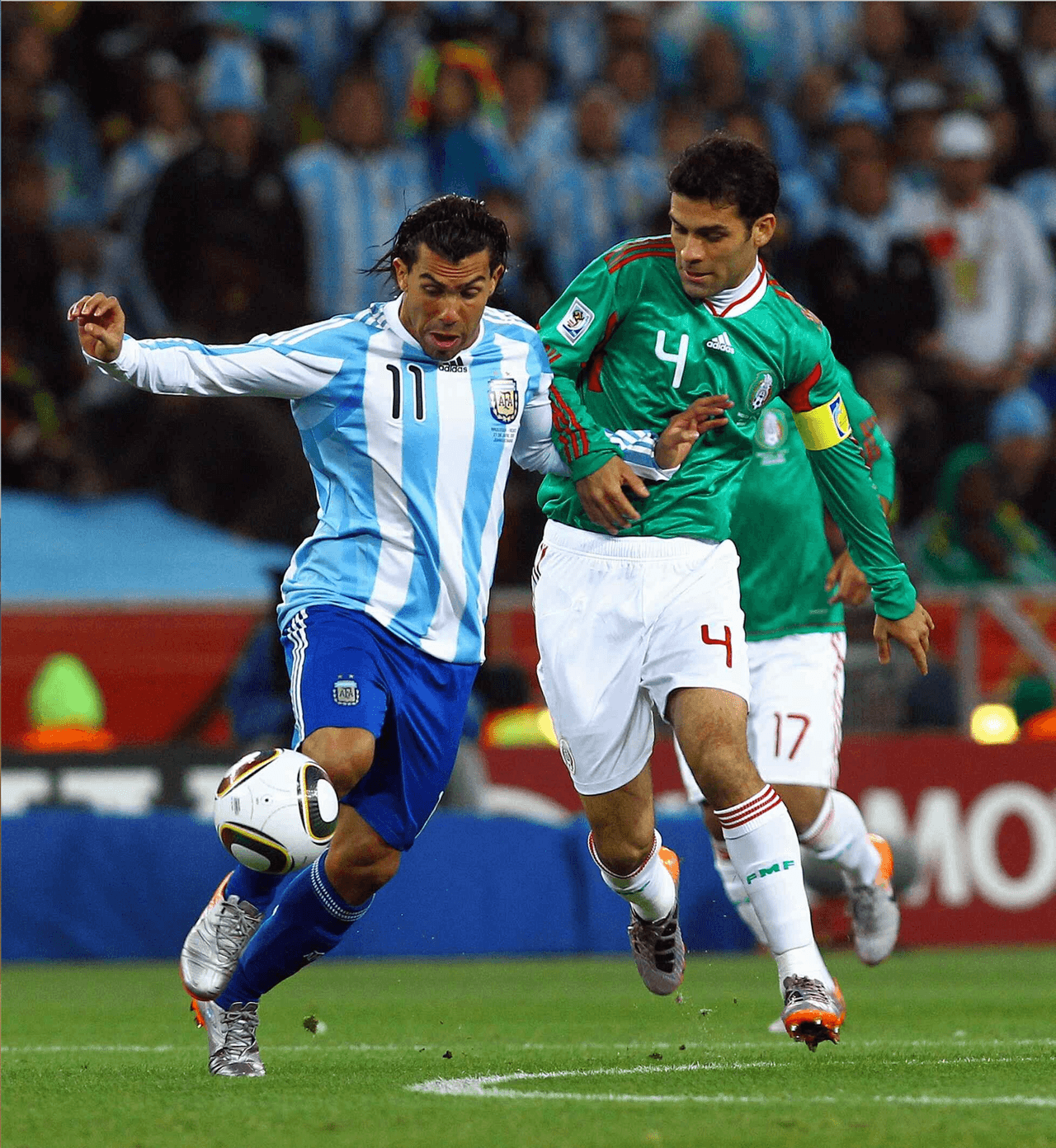 Se vuelven a enfrentar en la Copa del Mundo Sudáfrica 2010 en la fase de octavos de final; el conjunto argentino salió victorioso tres goles a uno.