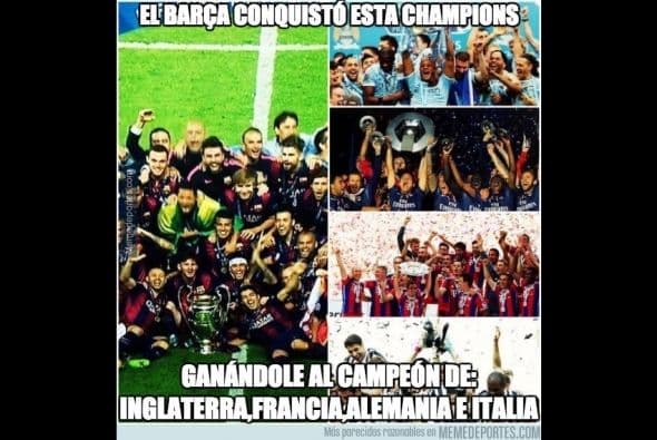 Las bromas no se hicieron esperar tras el título que obtuvo el Barcelona de la MSN con burlas para la Juventus, Real Madrid y hasta Cristiano Ronaldo.