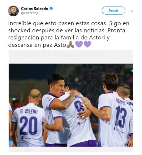 Carlos Salcedo, ex compañero de Astori.