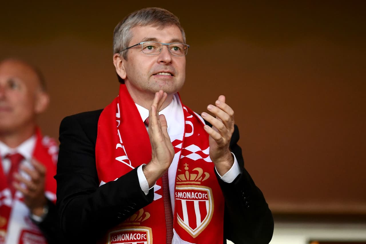 AS Monaco's Russian president Dmitriy Rybolovlev applauds as he attends the French L1 football match Monaco (ASM) vs St Etienne (ASSE) on May 17, 2017, at the Louis II Stadium in Monaco. / AFP PHOTO / BORIS HORVAT (Photo credit should read BORIS HORVAT/AFP/Getty Images)