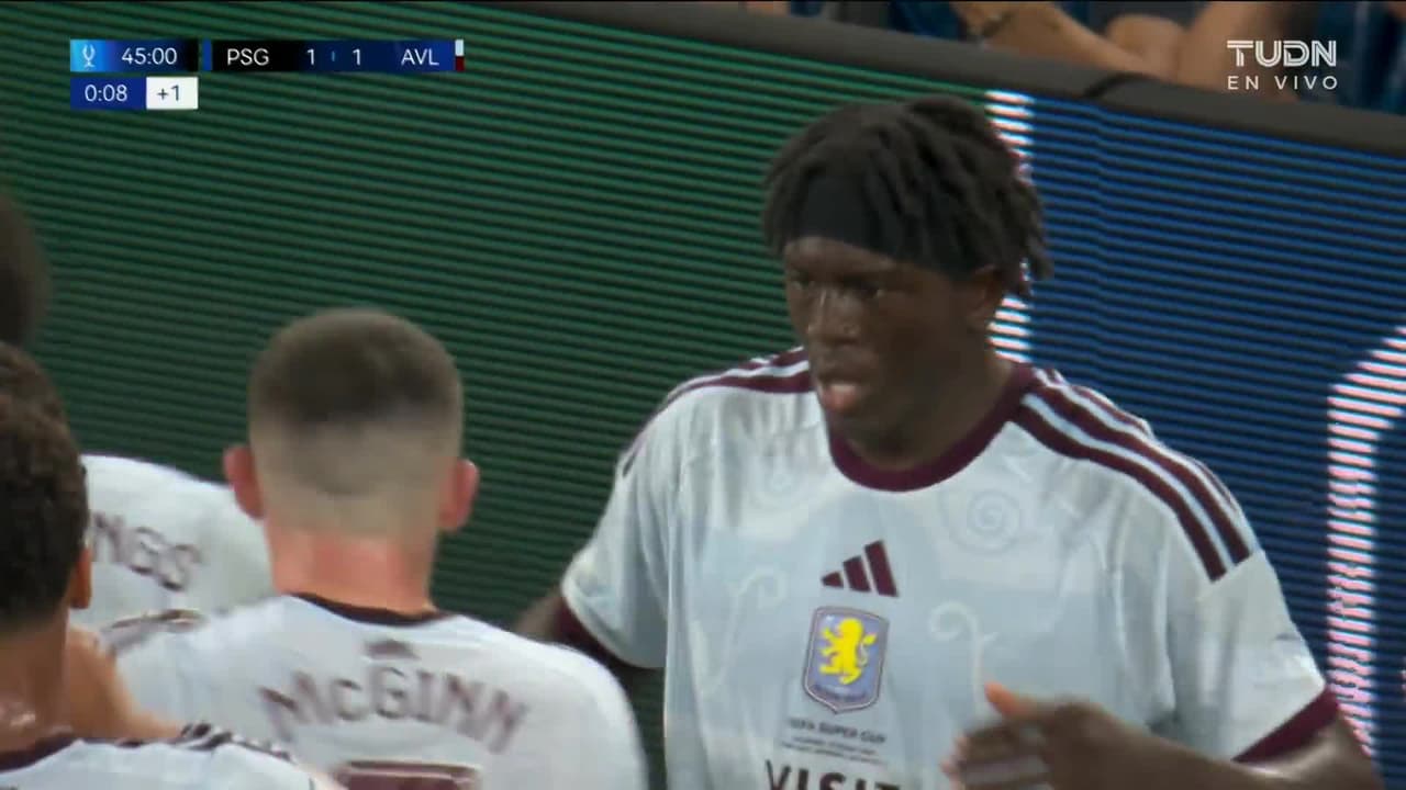 ¡Golazo del Aston Villa! Madjo por fin logra anotar para empatarle al PSG
