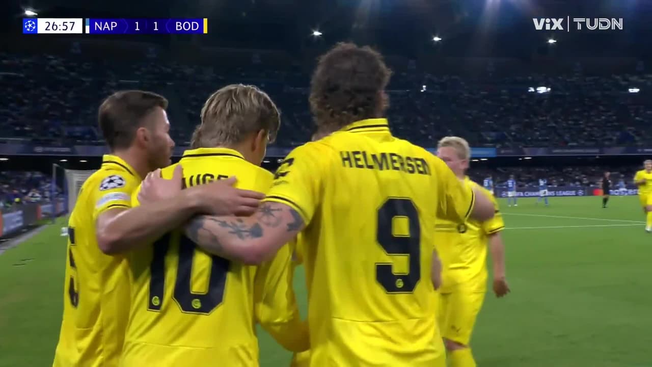 Petter Hauge responde y Bodø/Glimt empata ante Napoli!