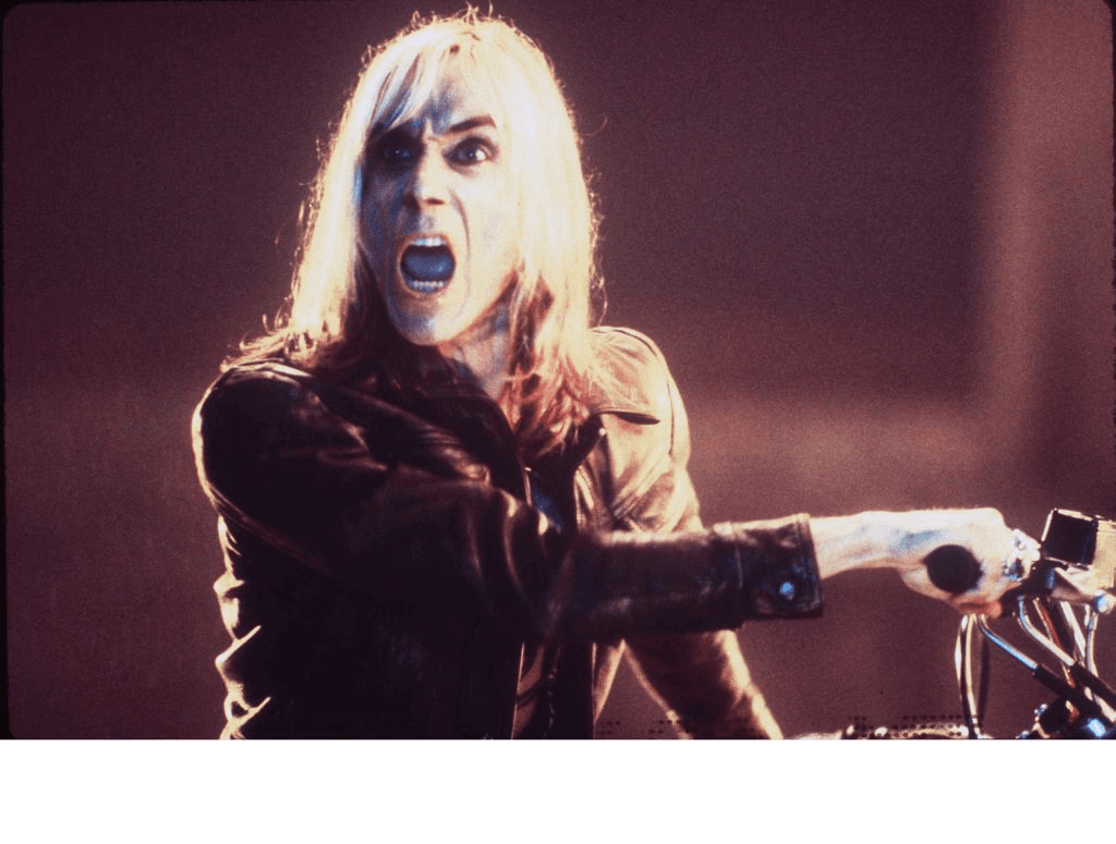 Un cantante de rock es asesinado y regresa de la muerte para cobrar su venganza sobre los hombres que lo atacaron a él y a su novia.
<br>