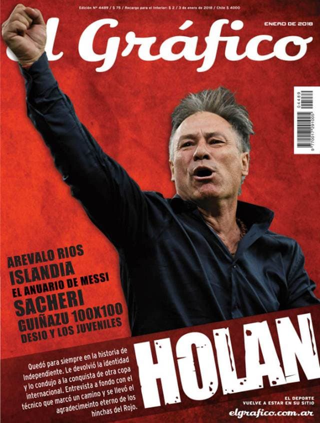 Y esta la última, con Ariel Holan –entrenador de Independiente– destacado por el título de la Copa Sudamericana y la recuperación de la identidad copera en el Rojo.