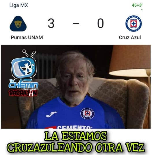 Los memes se regocijan con la derrota de Cruz Azul y las redes sociales se inundan de burlas hacia la máquina.