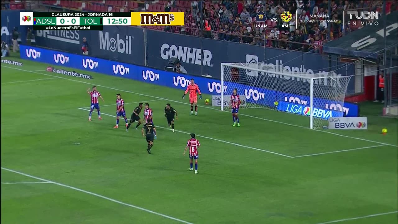 ¡GOOOL! Alexis Vega anota para Toluca.