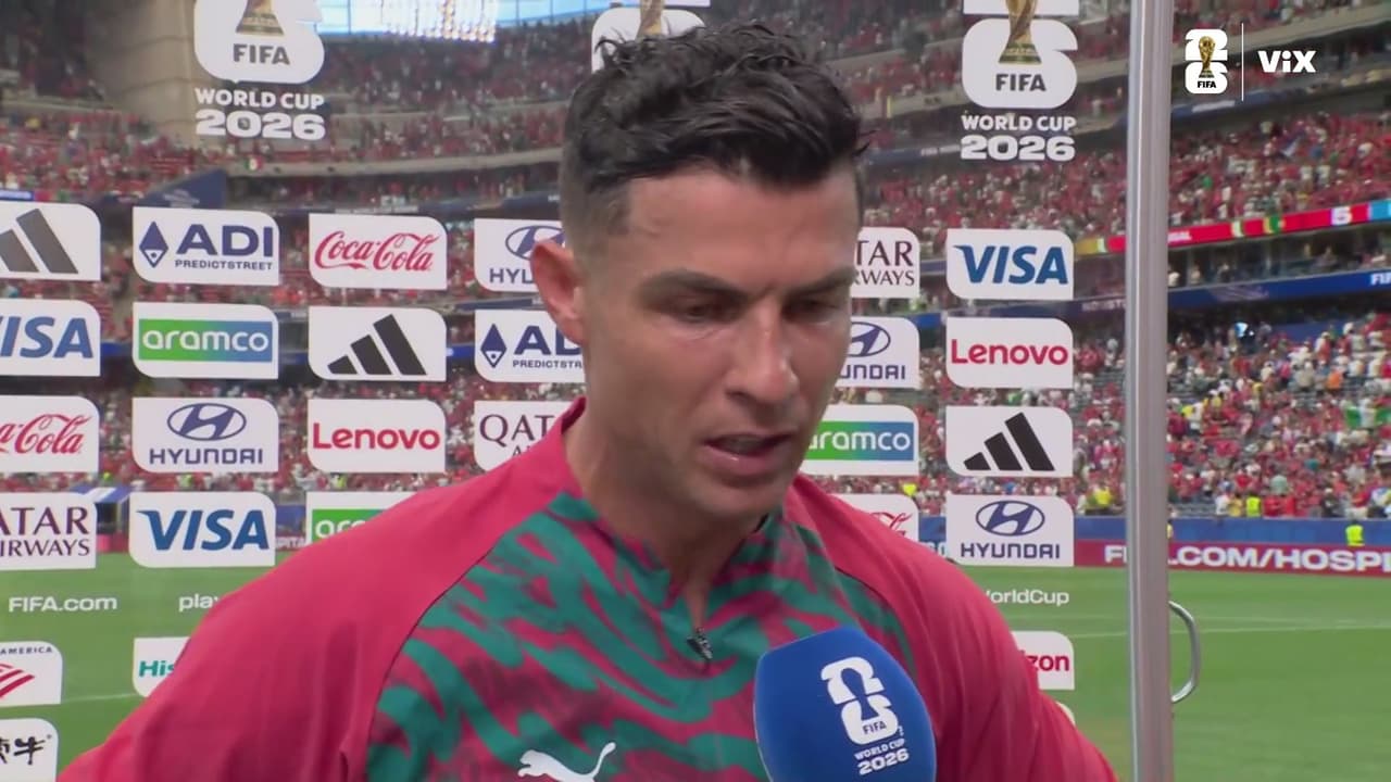 Cristiano Ronaldo y su imperdible reacción tras doblete y récord en el Mundial 2026