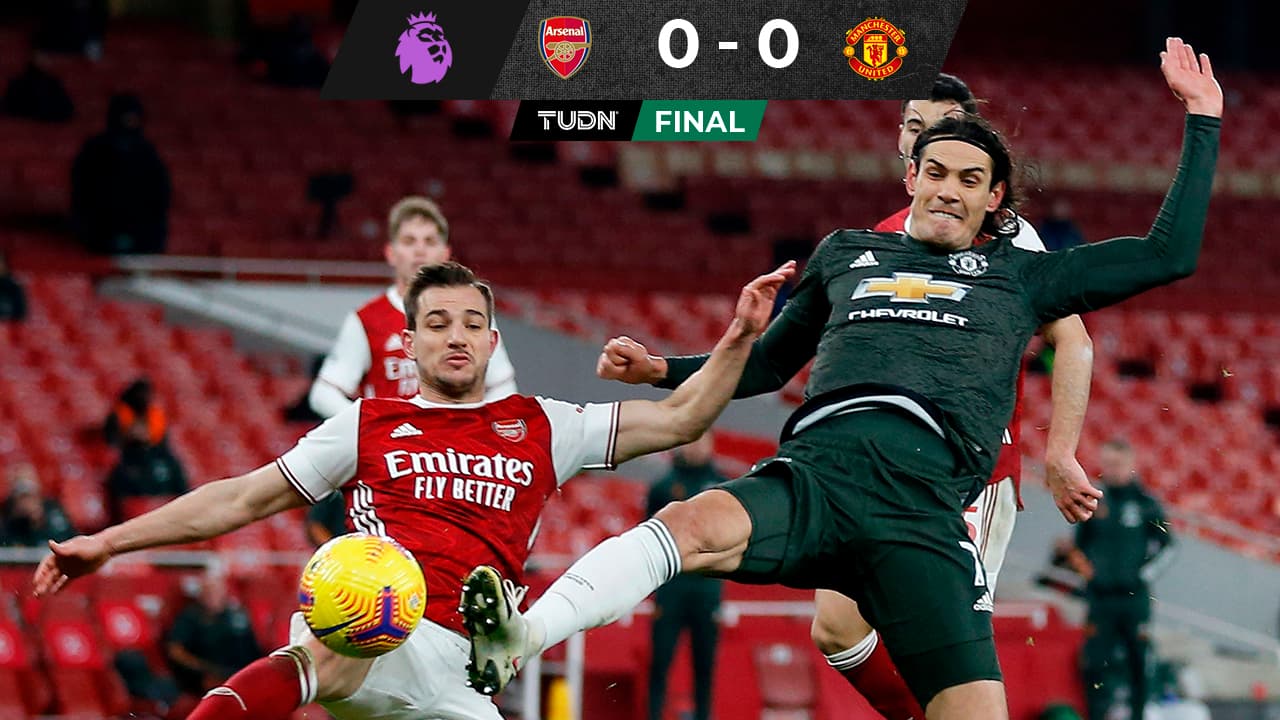 Desperdicia Cavani oportunidades y el Manchester United empata con el Arsenal