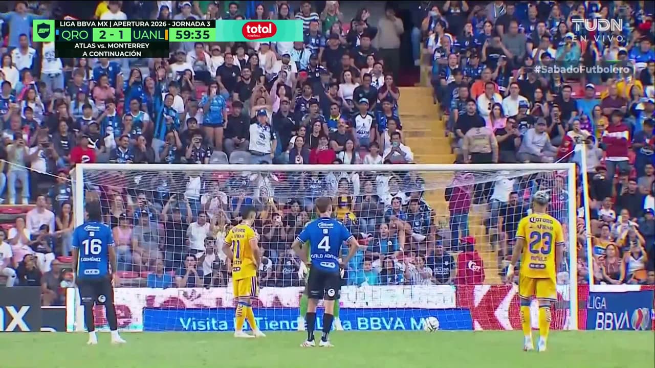 ¡GOL!  anota para Tigres. Juan Brunetta