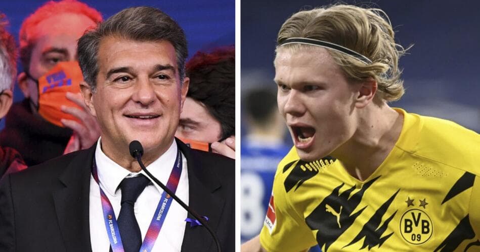 Laporta frena ilusión y da a entender que Haaland no llegará al Barcelona