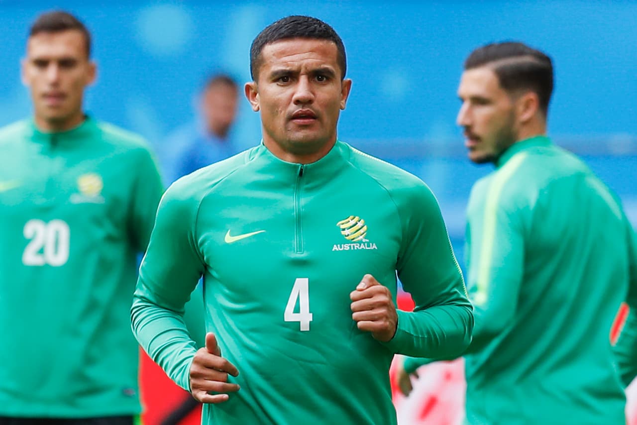 El gran veterano y símbolo por muchos años del representativo oceánico, Tim Cahill. Podría ver el experimentado atacante australiano acción frente a los daneses.
